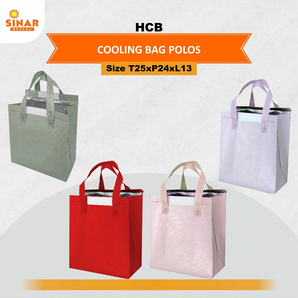 

[INSTAN] Tas Thermal | Cooling Bag Spunbond | Tas Makanan Anti Air | HCB Polos 25x24x13