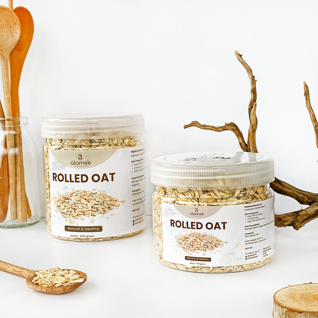 

ALAMEE Rolled Oat Gantum Utuh Biji Kasar Instan Oats Organik Sarapan Cemilan