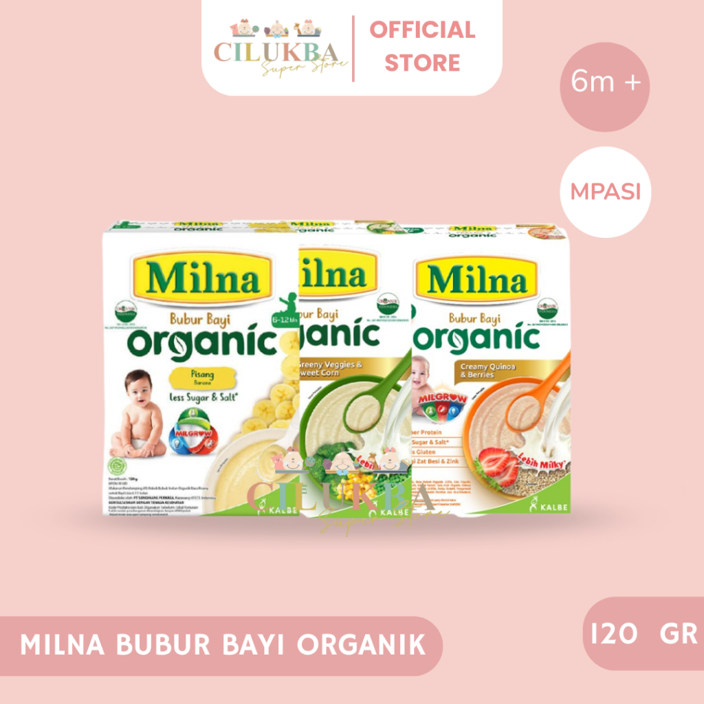 MILNA BUBUR BAYI ORGANIK 120g | BUBUR BAYI | BUBUR MPASI | BUBUR ORGANIK | BUBUR TIM | MAKANAN BAYI