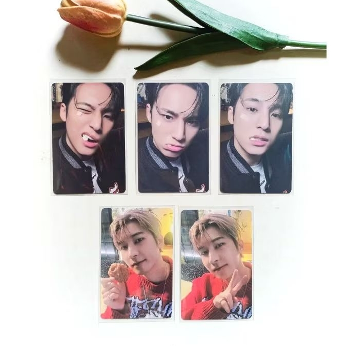 (READY STOCK) PHOTOCARD MINGYU WONWOO TYPE A DICON WHITE MIDNIGHT SEVENTEEN OFFICIAL / Photocard min