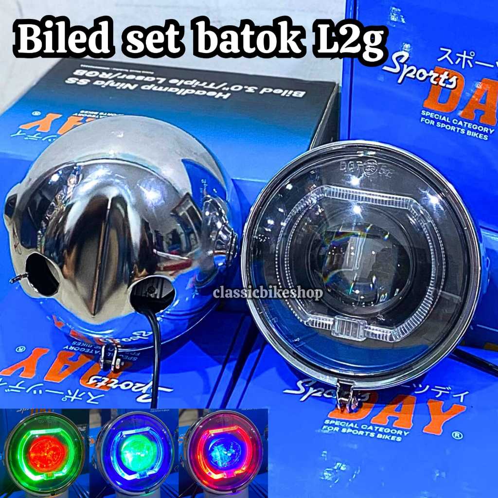 Lampu Depan Cb 5,75inch Lampu Biled Rgb Set Batok L2G Pnp Mp Cb Gl Sportsday