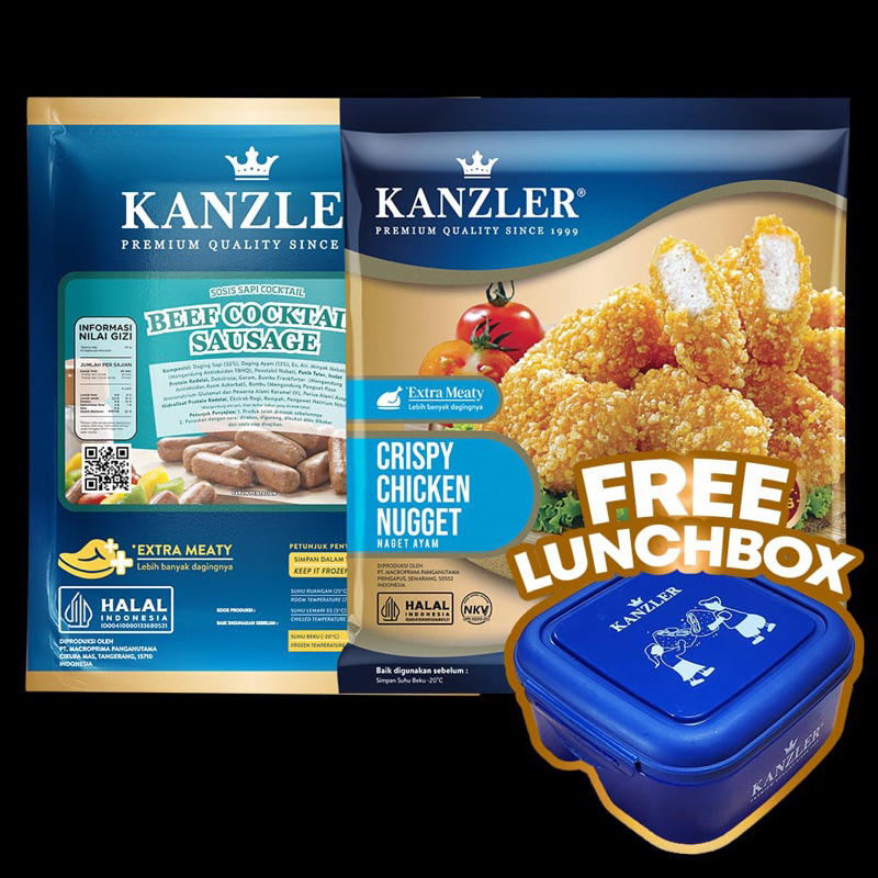 

<< PROMO >> Kanzler Crispy 450 Gr & Beef Cocktail 500 Gr Gratis Lunch Box Kanzler