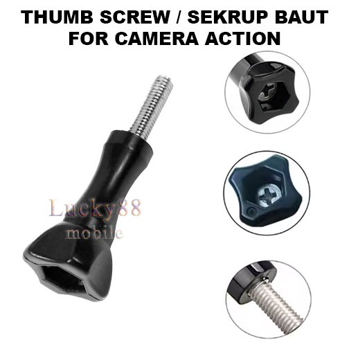 Thumb Screw / Sekrup Baut Camera Action Cam Gopro Hero Insta360 DJI Osmo Xiaomi Yi Sjam Alat Mengenc