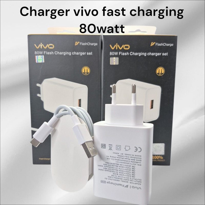 Charger Vivo 80watt fast charging 100% Original