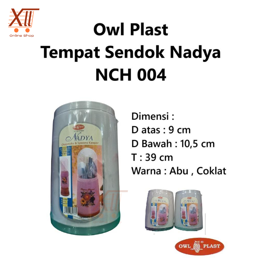 OWL PLAST NCH~004 NADYA PLASTIC CUTLERY HOLDER Tempat Sendok dan Garpu Silinder Plastik