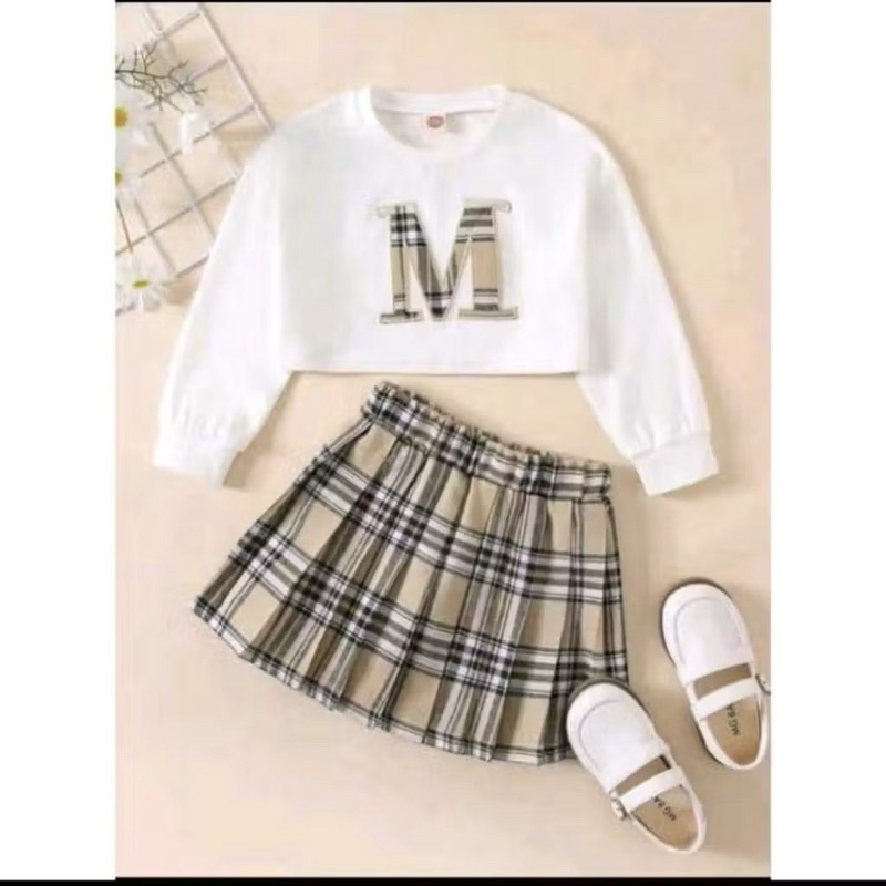 ONE SET ROK MINI KOREAN PANJANG LENGA TERKECE TERBARU MOTIF M BUAT USIA ANAK 6 BULAN-5 TAHUN BISA PI