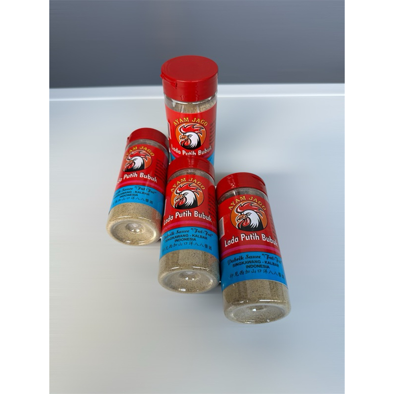 

Lada Putih Bubuk Singkawang Ayam Jago 70 gram