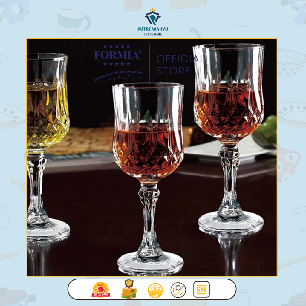 Formia Gelas Berkaki Carnival Wine 25 Cl / 6 pcs