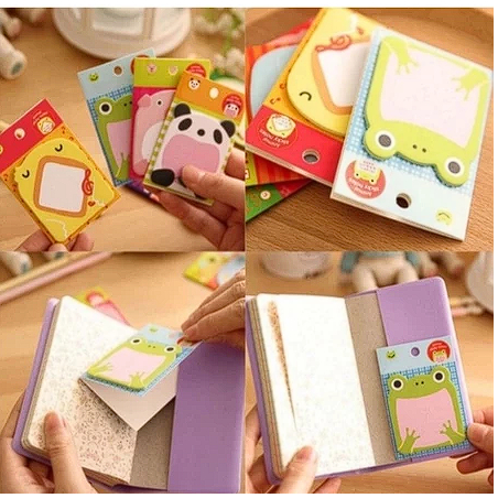 

HL88 Sticky Notes Tempelan Kertas Catatan Memo Motif Karakter Hewan