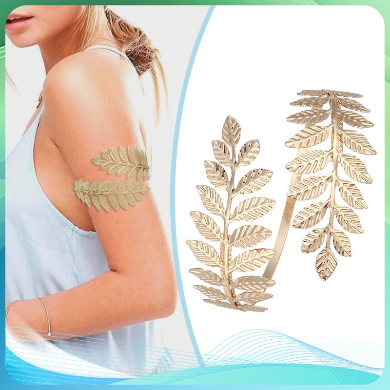 Gelang Tangan Motif Daun Gelang Bentuk Cantik Mewah Daun Gelang Vintage Simple Elegan Motif Daun