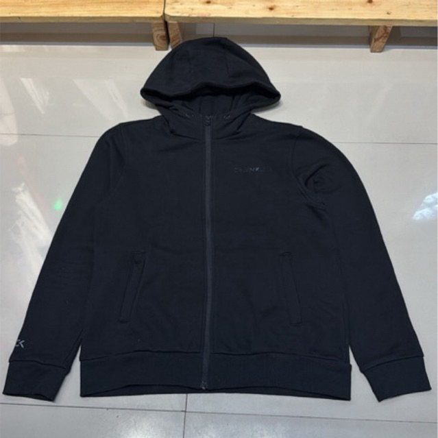 hoodie zipper calvin klein hitam