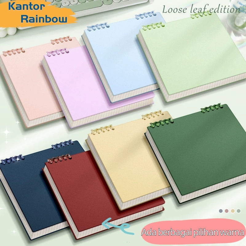 

【Buku Catat B5 Premium】Buku Catat Spiral Retro dengan Ring Lepas - Desain Stylish, Halaman Kotak-kotak & Kosong, Cocok untuk Pelajar/Karyawan