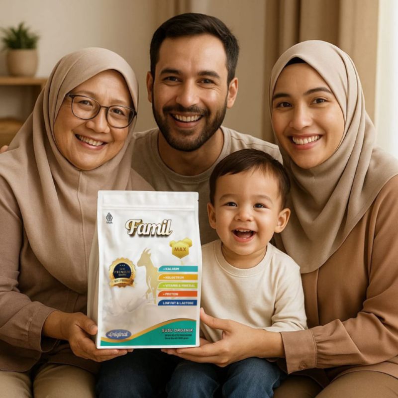 

Susu Kambing Etawa Bubuk Murni Tanpa Gula Organik Super Premium 1000Gram 1Kg Original Non Sugar Lebih Sehat dan Berkualitas Rendah Laktosa Kaya Vitamin Mineral serta Kalsium Famil Max Halal BPOM