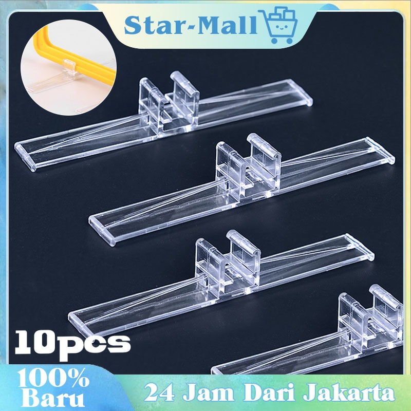 

10Pcs Klip Display Kolom / Kotak Harga Kait / Penjepit Harga Untuk Jualan