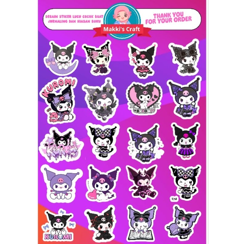 

Makki’s Craft | Stiker Kuromi Aesthetic Gemoy Buat Hiasan Buku & Kado