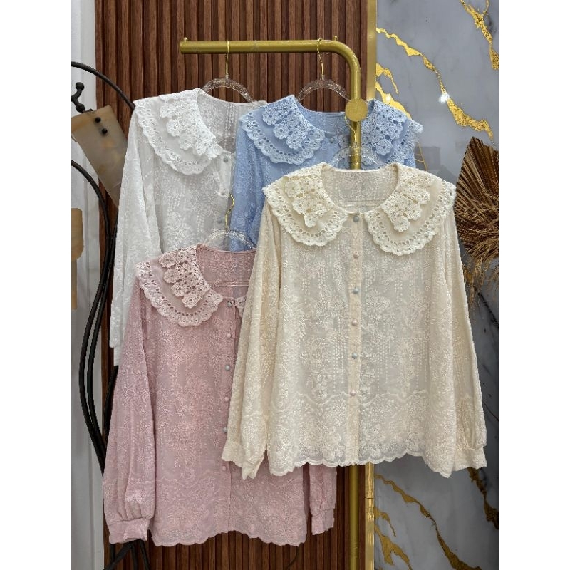 NEW Atasan Import Premium BKK Top Blouse Katbol Brokat Katun Bordir Atasan Wanita Import.  #KatunBor