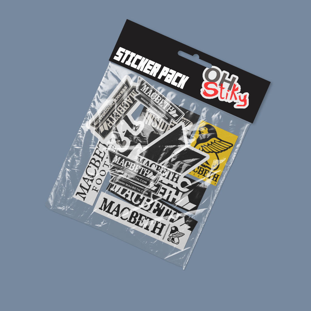 

Sticker stiker distro brand macbeth pack