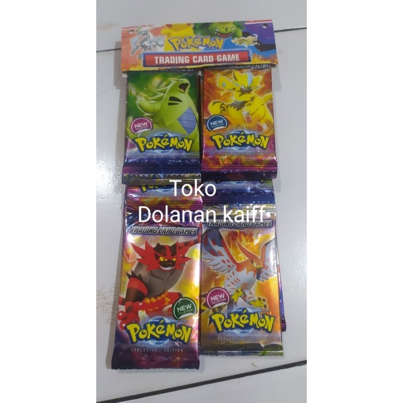 mainan kartu pokemon isi 12 pack/ mainan murah