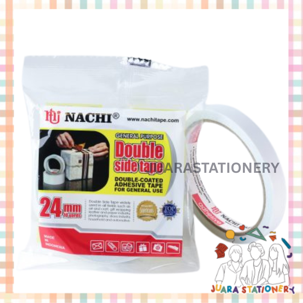 

(269) JUARASTATIONERY Double Tape Nachi 1 inch / Isolasi Double Tape 1" 24 mm