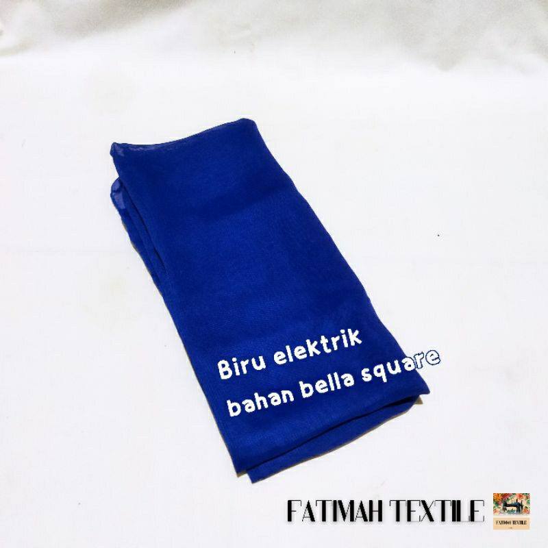 Hijab Biru Elektrik (Biru BCA) Bahan Bella Square