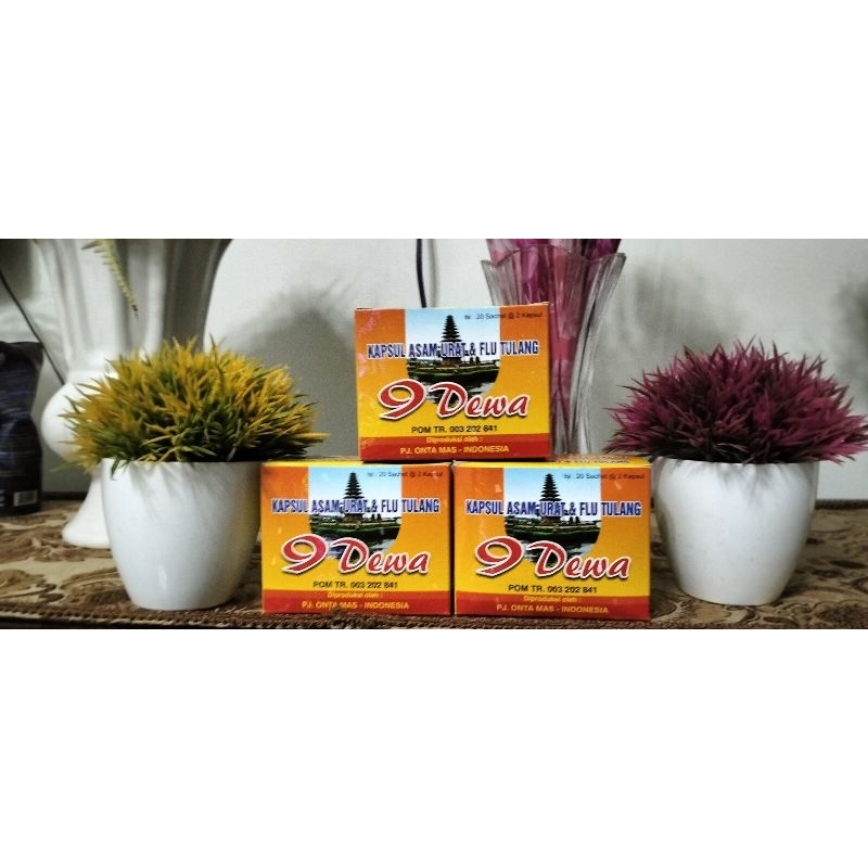 

isi 10 saset per kotak 9 dewa asam urat asli original