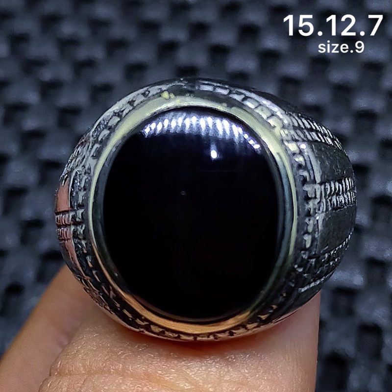 Cincin batu akik asli yaman wulung tapak jalak antik top hq natural (asli alam)