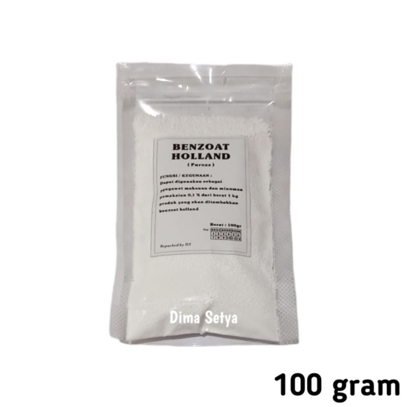 

Benzoat holland puroxs grains pengawet makanan minuman 100 gram