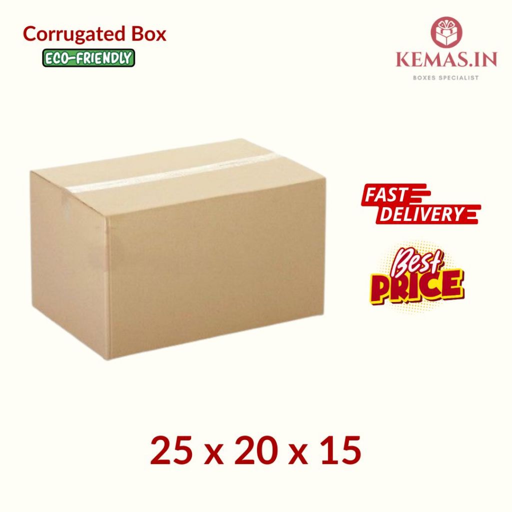 Kardus Box Karton 25x20x15 Polos - Baru - Murah