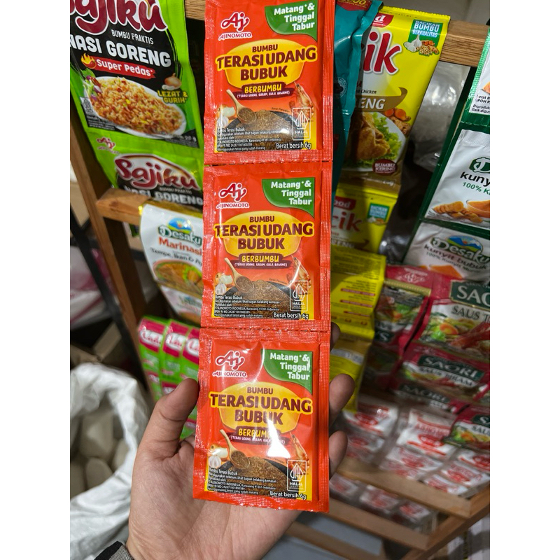 

Bumbu terasi udang bubuk ajinomoto 6 gr