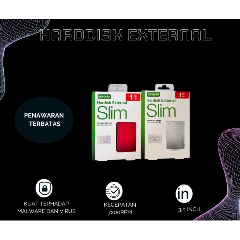 HARDISK EXTERNAL 1TB SEVDISK 3.0 HDD FOR LAPTOP