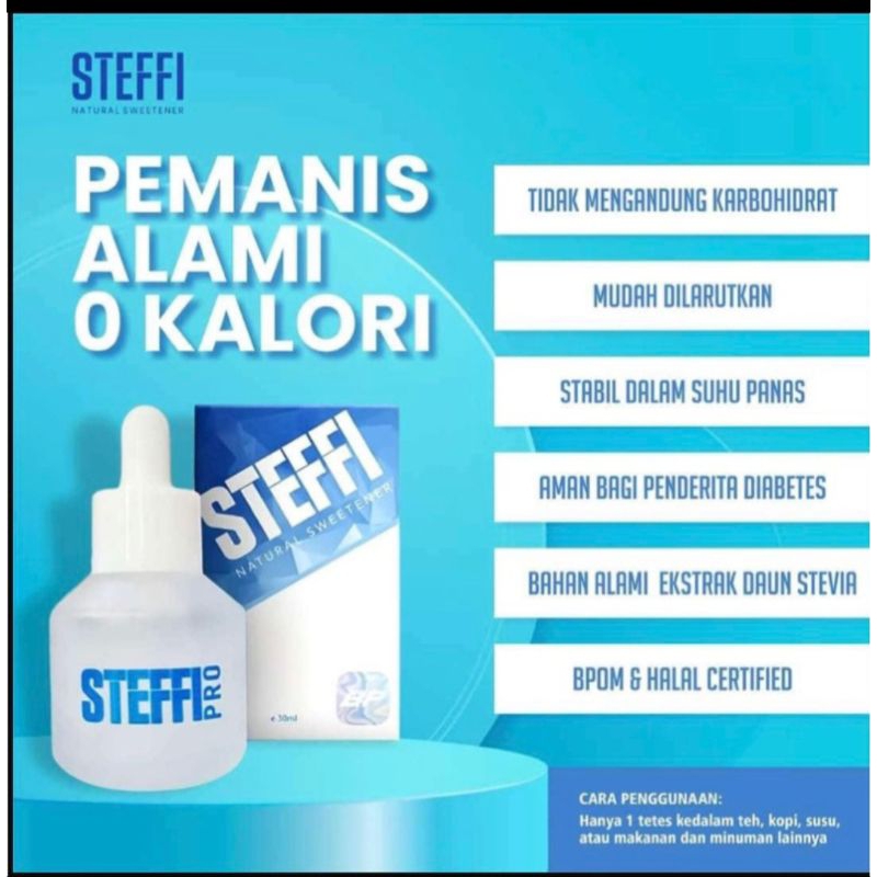 

STEFFI PRO - 6 ml dan 30 ml - Pemanis Alami Pengganti Gula 0 Kalori Ekstrak Daun Stevian 100%