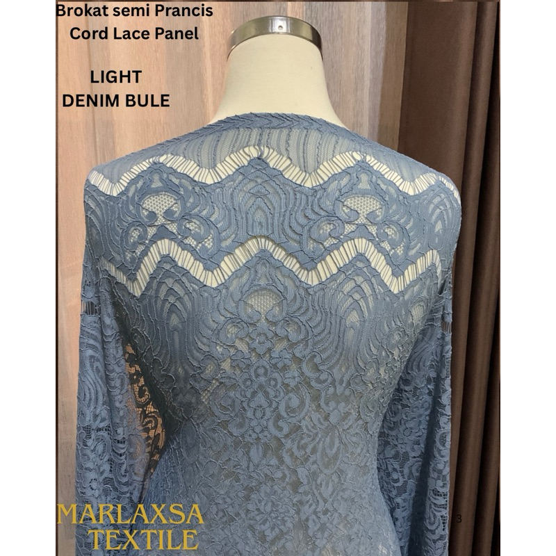 KAIN BROKAT PREMIUM | CORD LACE PANEL SEMI PRANCIS