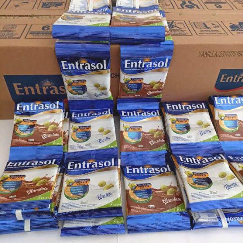 

Entrasol susu bubuk lansia renceng 20gram isi 10 Pcs