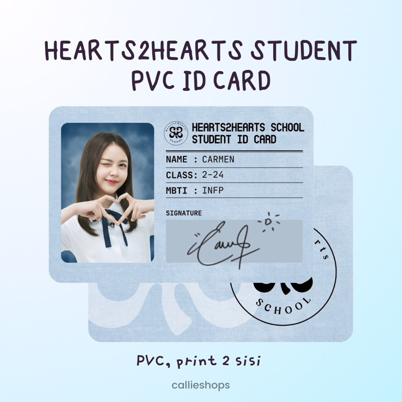 HEARTS2HEARTS H2H STUDENT PVC ID Card YEARBOOK 2025 / Photocard Jiwoo Carmen Stella Ye-On A-Na Ian Y