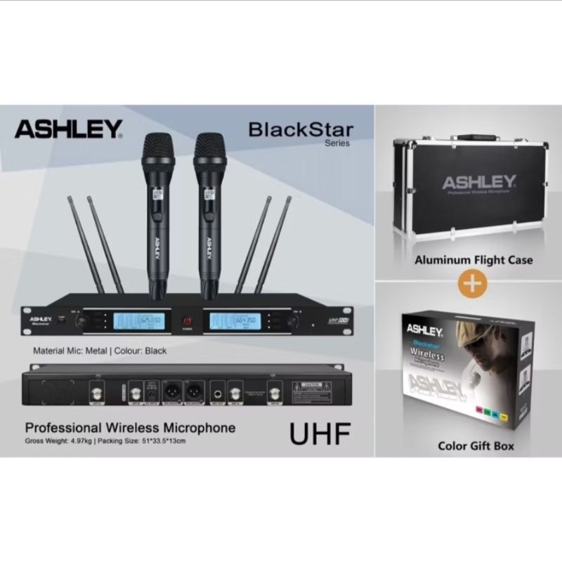 ASHLEY BLACKSTAR | Microphone Wireless | Professional Microphone | Ashley | BlackStar