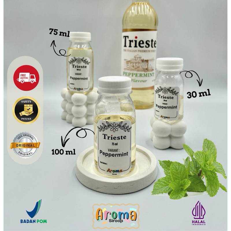 

Trieste Syrup- REPACK sirup Trieste Peppermint (100ml - 75ml - 30ml) ORIGINAL 100%