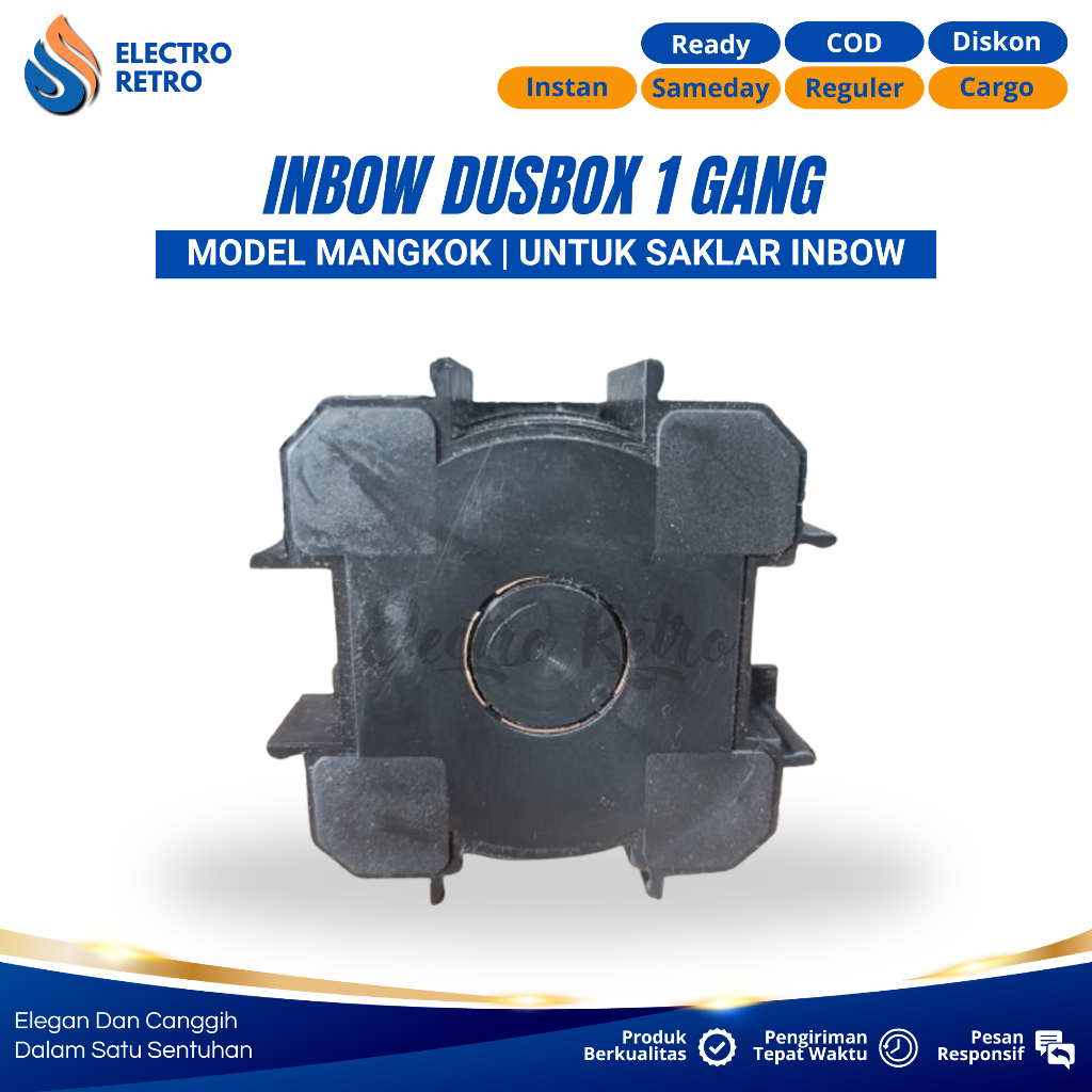 INBOW DUS HITAM 1 GANG BOX RUMAH SAKLAR TANAM INBOW DUS IB SAKLAR INBOW DUS KOTAK TANAM
