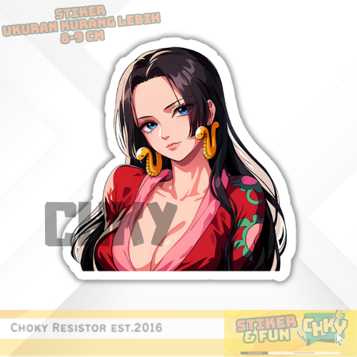 

Stiker Sticker Vinyl Laminasi Glosy BOA HANCOCK ONE PIECE Vol 1