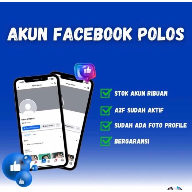 JUAL AKUN FB RAWATAN tA2F SUPPORT IP LUAR cocok untuk spam