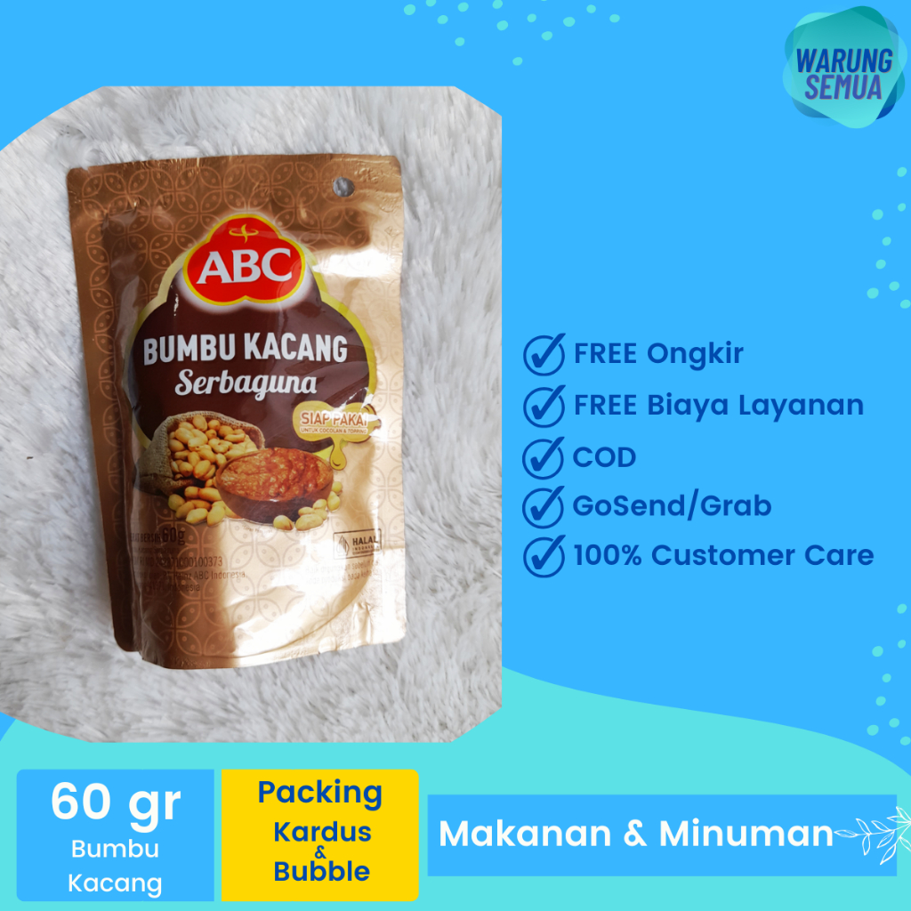 

ABC Bumbu Kacang Serbaguna 60 g + FREE Packing Kardus dan Bubble Wrap