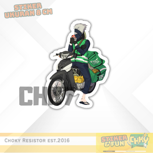 

Stiker Sticker Vinyl Laminasi Glosy KAKASHI FOOD SHIPPER