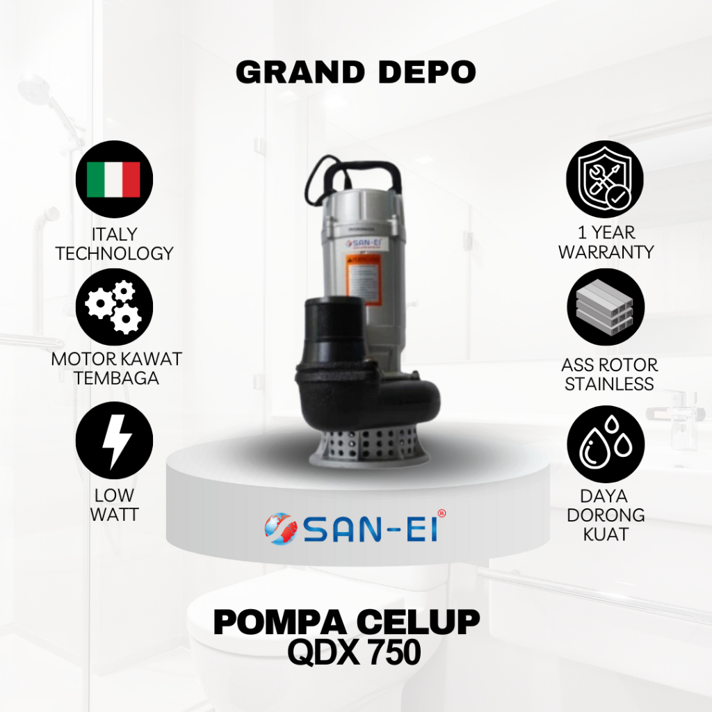 San Ei Pompa Air Celup QDX 750 / Pompa Air Celup San Ei