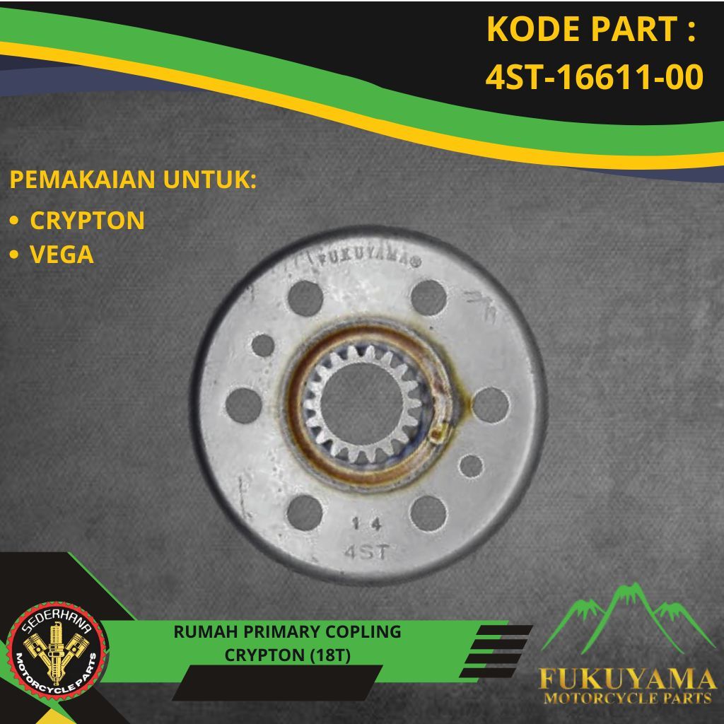 RUMAH MANGKOK GANDA CRYPTON VEGA 18T FUKUYAMA