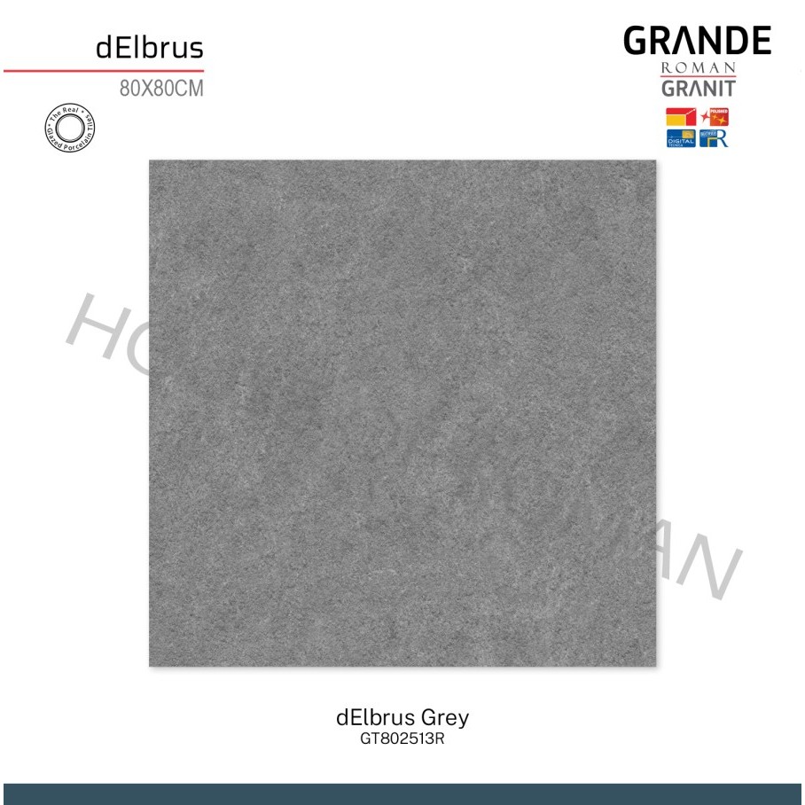 ROMAN GRANIT GRANDE dElbrus Grey 80x80 GT802513R ROMAN GRANIT