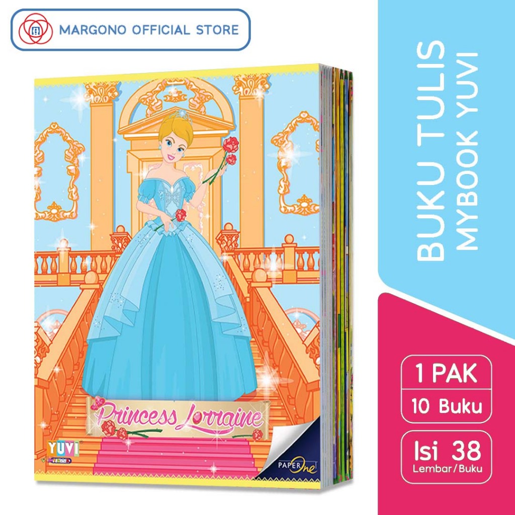 

My Book Yuvi Buku Tulis Princess Lorraine 38 Lembar - 10 Buku