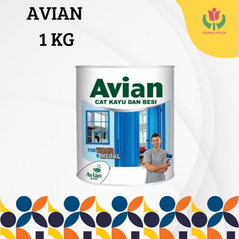 AVIAN CAT KAYU DAN BESI/CAT MINYAK/0.9 LITER