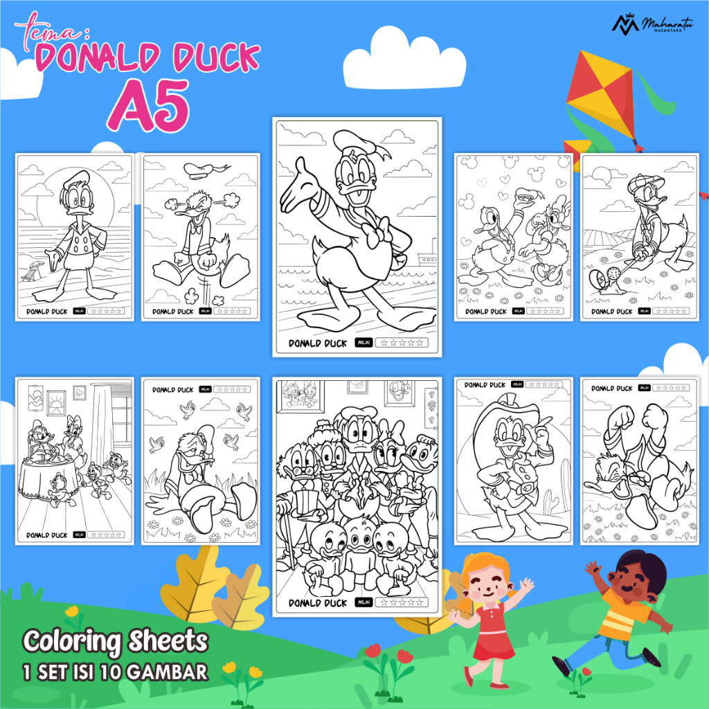 

[TEMA ALVIN A5] LEMBAR MEWARNAI ANAK A5 - KERTAS GAMBAR 1 SET ISI 10 READY STOCK - COLORING SHEET FOR KIDS