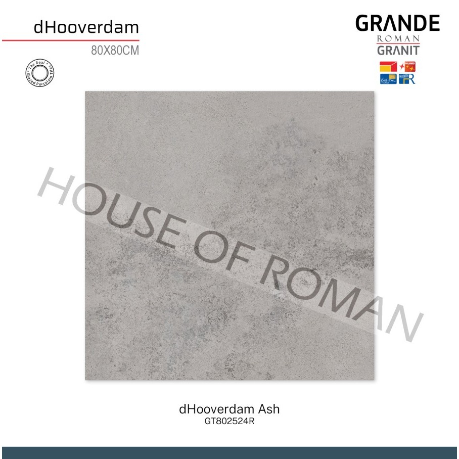 ROMAN GRANIT GRANDE dHooverdam Ash 80x80 GT802524R ROMAN GRANIT