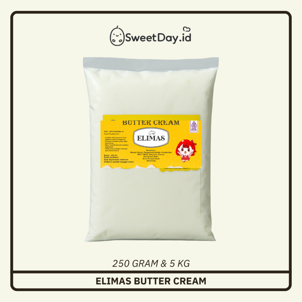 

Elimas Butter Cream 250 Gram / Krim Dekorasi Kue Siap Pakai