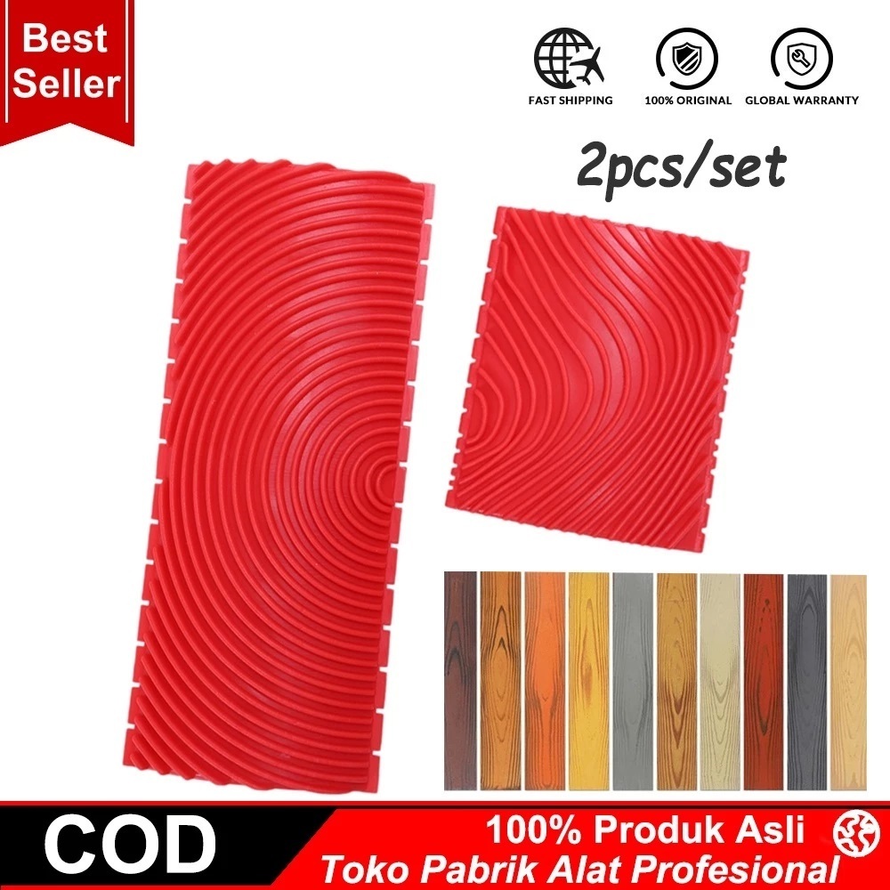 

Kuas Cat Brush Wood Kayu Rubber Roller Graining Alat Pembuat Motif Kayu Manual